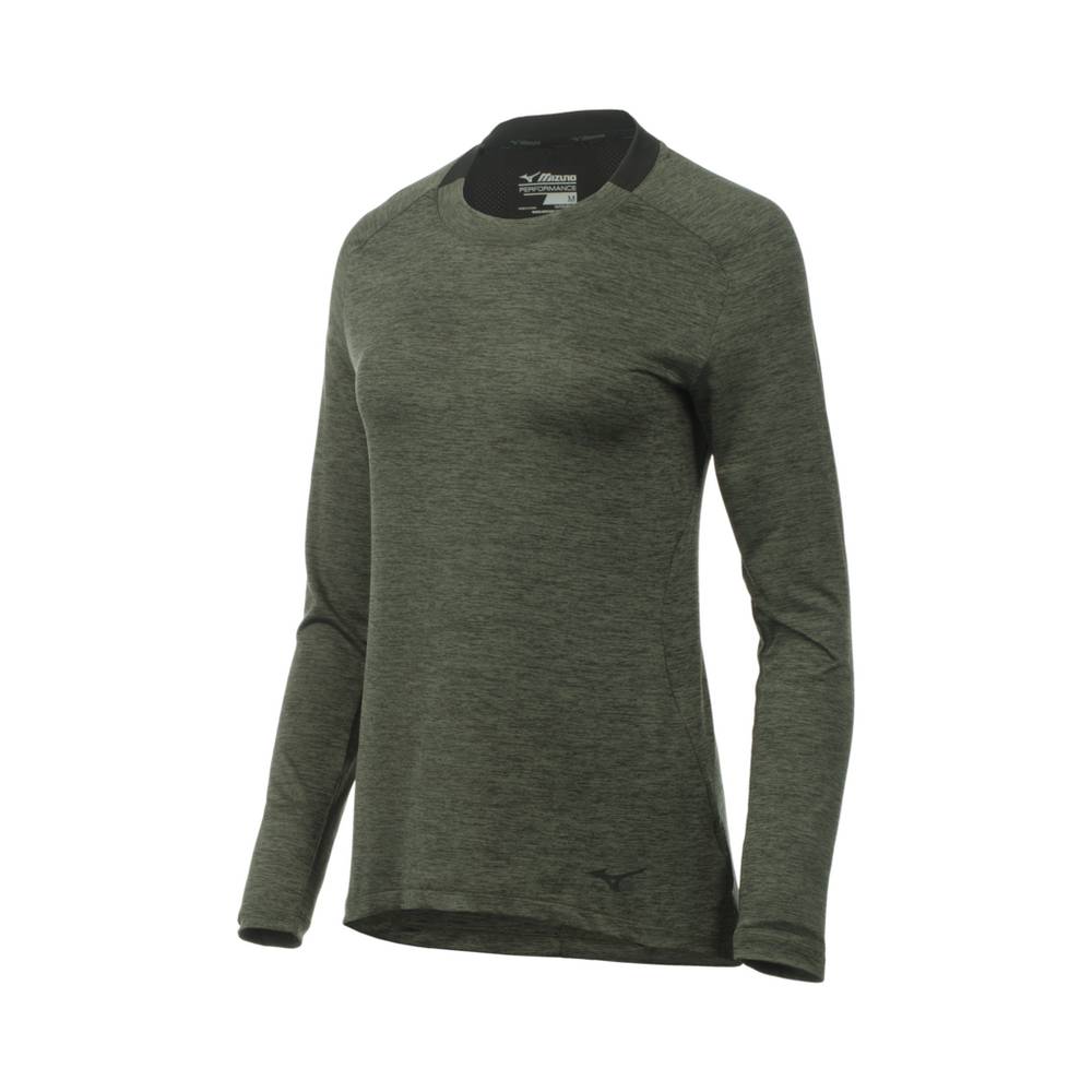 Damske Treningove Oblecenie Mizuno Alpha Long Sleeve Zelene Vypredaj LCFG75926